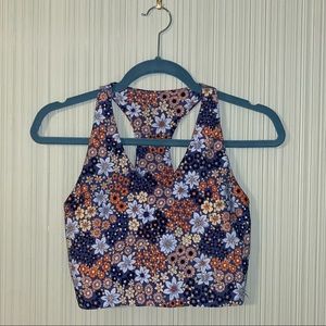 Aerie Floral Racerback Sports Bra